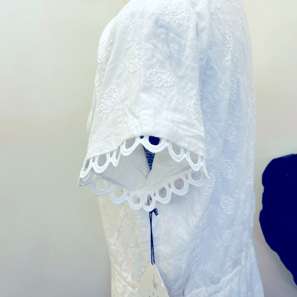 Lost + Wander White Plunge Neck Sundress - Picture 5 of 6